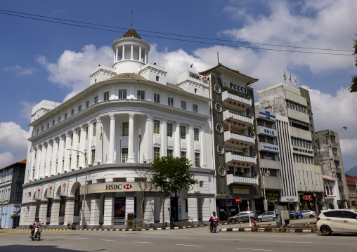 HSBC Building in the British colonial-era architecture, Perak, Ipoh, Malaysia