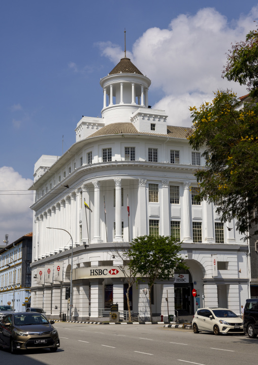 HSBC Building in the British colonial-era architecture, Perak, Ipoh, Malaysia