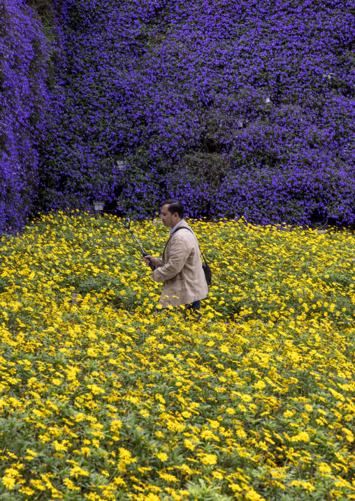 Tourist visiting Cameron Floral Park, Pahang, Cameron Highlands, Malaysia