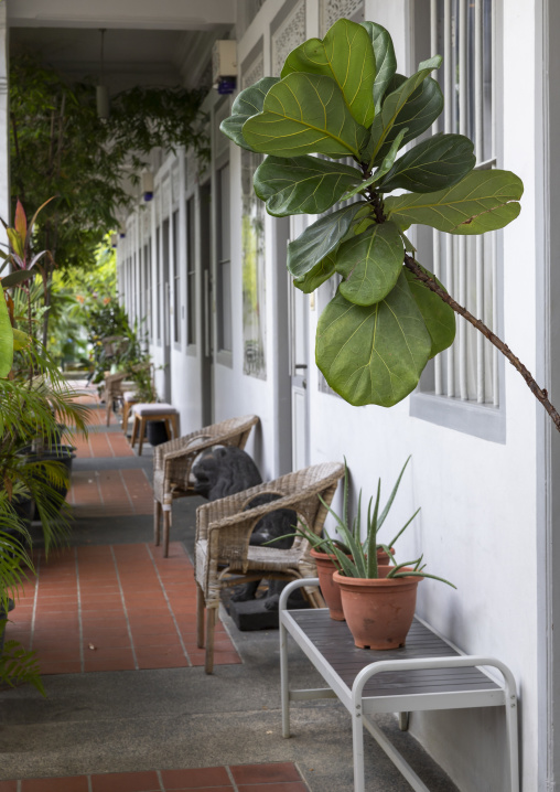 Heritage shophouses arcades along Koon Seng Road, Central Region, Singapore, Singapore