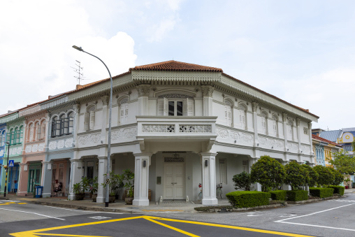 Colorful heritage shophouses, Central Region, Singapore, Singapore