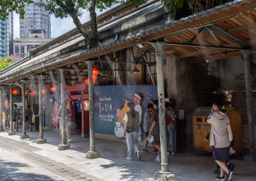 Tourists and visitors in Huashan 1914 Creative Park, Zhongzheng District, Taipei, Taiwan