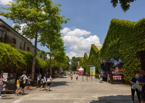 Tourists and visitors in Huashan 1914 Creative Park, Zhongzheng District, Taipei, Taiwan