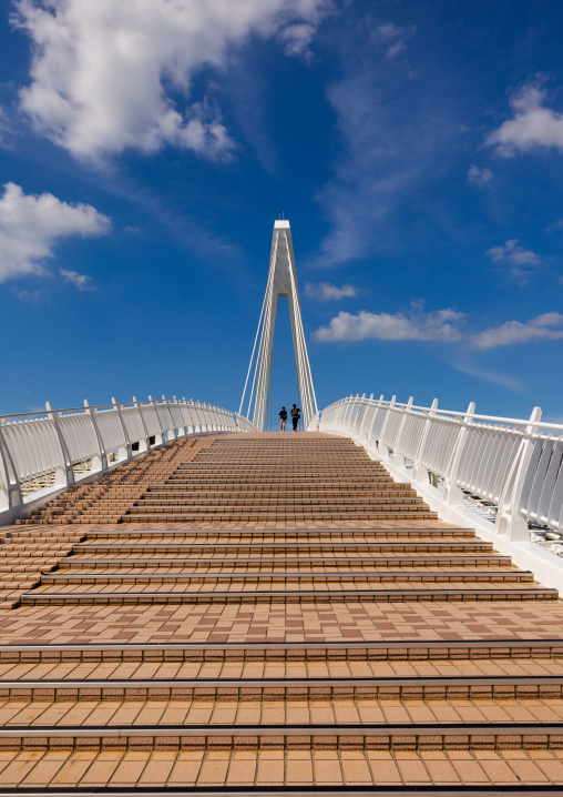 Lover's bridge at Tamsui Fisherman Wharf bridge, New Taipei, Tamsui, Taiwan