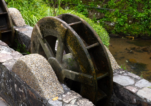 Water wheel in Bamboo lake park, Beitou, Taipei, Taiwan