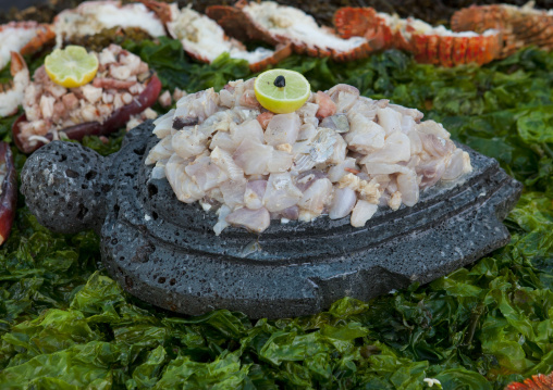 Cerviche during tapati festival, Easter Island, Hanga Roa, Chile