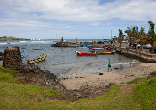 Hanga roa port, Easter Island, Hanga Roa, Chile