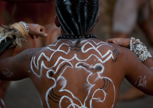 Tribal dances during carnival during Tapati festival, Easter Island, Hanga Roa, Chile