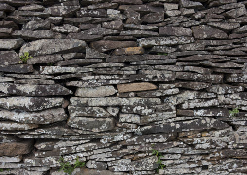 Restored houses in a ceremonial village, Easter Island, Orongo, Chile