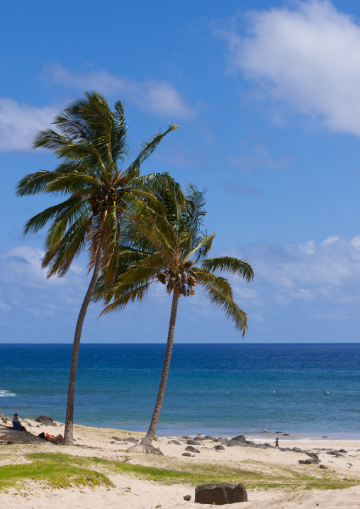 Anakena beach, Easter Island, Hanga Roa, Chile