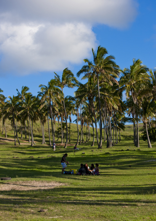 Anakena beach, Easter Island, Hanga Roa, Chile