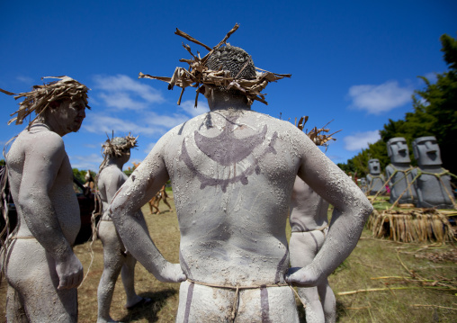 Carnival parade during  in tapati festival, Easter Island, Hanga Roa, Chile