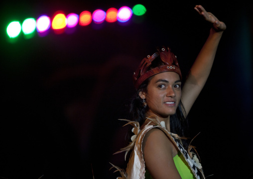 Lili Pate coronation during tapati festival, Easter Island, Hanga Roa, Chile