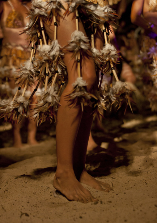 Traditional dances during tapati festival, Easter Island, Hanga Roa, Chile