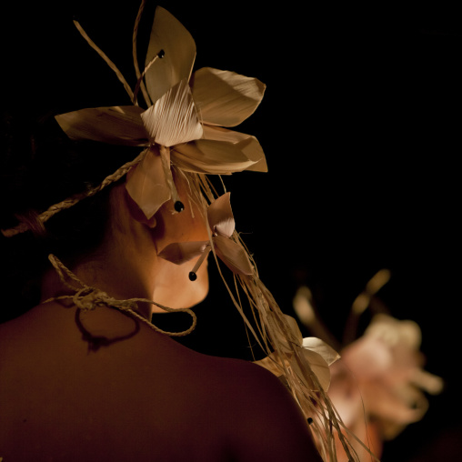 Dances during tapati festival, Easter Island, Hanga Roa, Chile