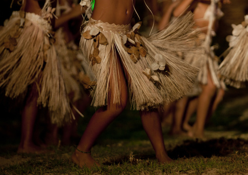 Traditional dances during tapati festival, Easter Island, Hanga Roa, Chile