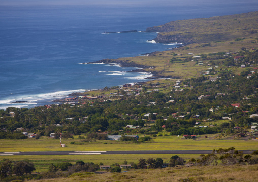 Hanga roa panorama, Easter Island, Hanga Roa, Chile