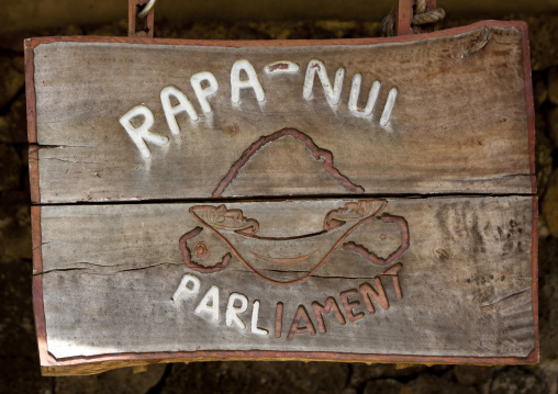 Rapa nui parliament in easter island, Easter Island, Hanga Roa, Chile