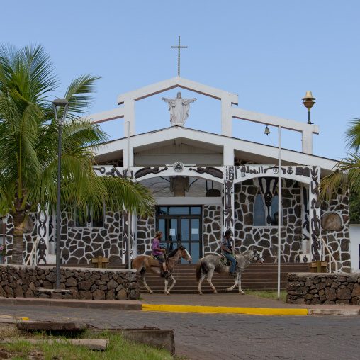 Catholic church in hanga roa, Easter Island, Hanga Roa, Chile