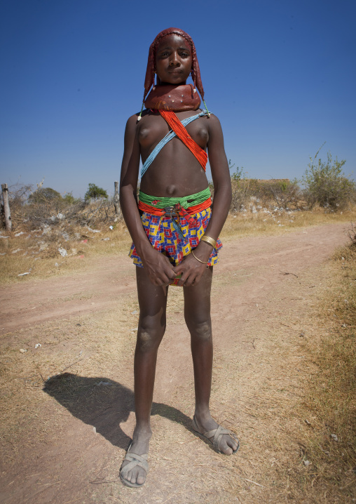 Miss Twenmona, A Girl From The Mumuhuila Tribe, Hale Village, Angola