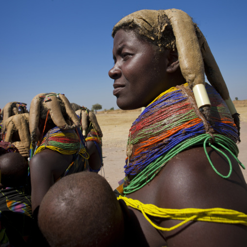 Mumuhuila Woman With The Traditional Giant Necklace, Hale Village, Angola