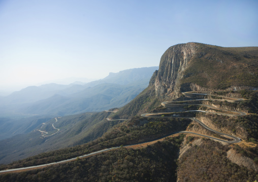 Road To Namibe Town Winding The Mountains, Angola