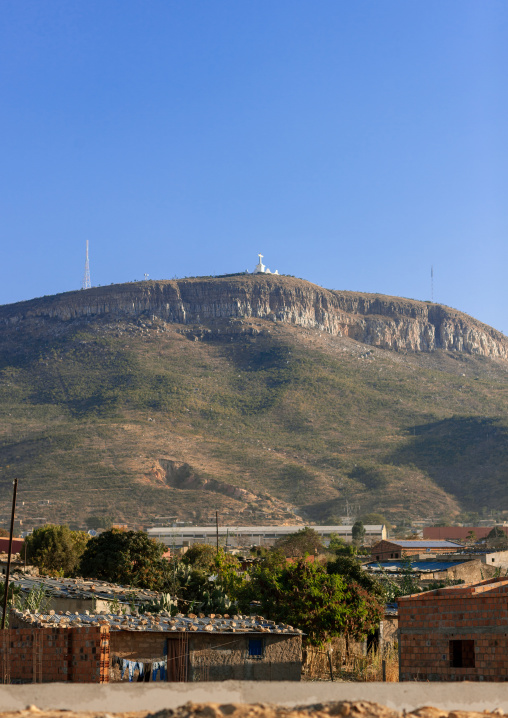 Houses at the bottom of Cristo Rei , Huila Province, Lubango, Angola