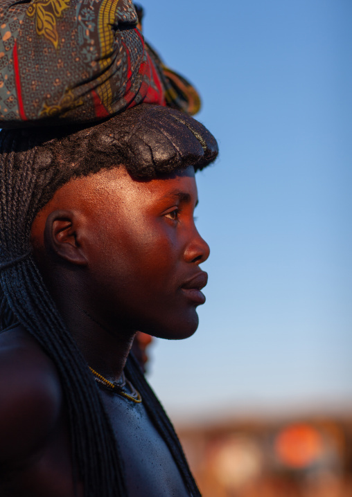 Portrait of a Muhacaona tribe woman, Cunene Province, Oncocua, Angola