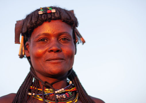 Portrait of a Muhacaona tribe woman, Cunene Province, Oncocua, Angola