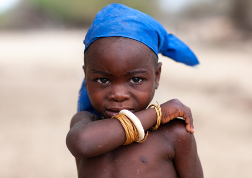 Portrait of a Mucubal tribe girl, Namibe Province, Virei, Angola