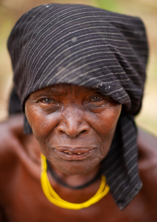 Portrait of a Mucubal tribe woman, Namibe Province, Virei, Angola