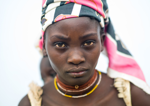 Portrait of a Mucubal tribe woman, Namibe Province, Virei, Angola