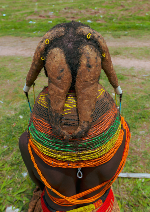 Mumuhuila tribe woman portrait, Huila Province, Chibia, Angola