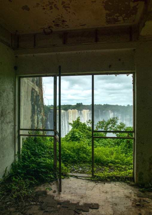 Kalandula waterfalls seen from the ruins of a former hotel, Malanje Province, Calandula, Angola