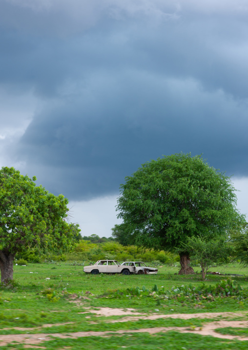 Junk cars in the countryside, Huila Province, Chibia, Angola