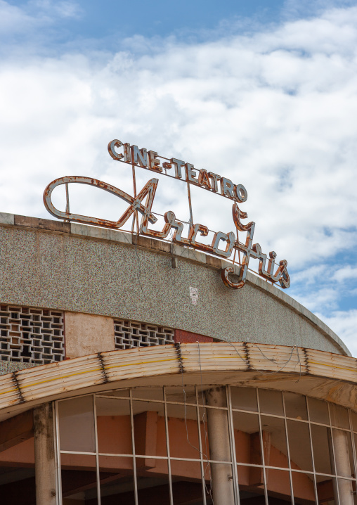 Old portuguese colonial cine teatro arco iris, Huila Province, Lubango, Angola