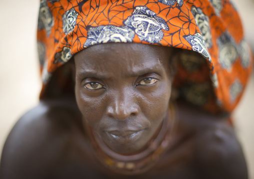 Mukubal Woman Wearing The Ompota Headdress, Virie Area, Angola