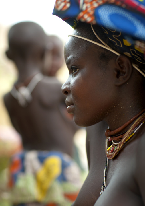 Mukubal Woman With Ompota Headdress, Virie Area, Angola