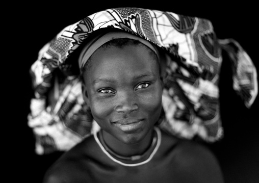 Mukubal Woman With Ompota Headdress, Virie Area, Angola