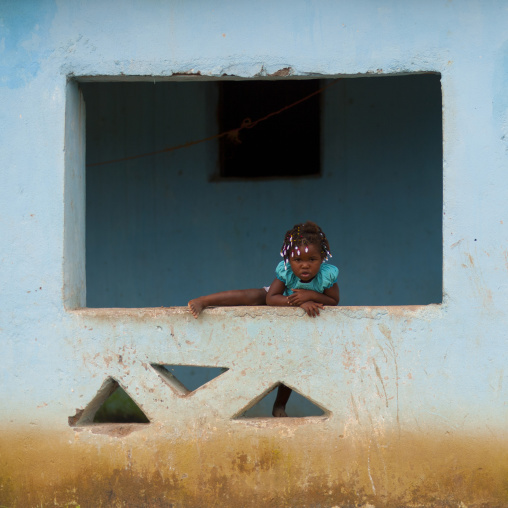 Young Girl Stepping Over The Edge, Huambo, Angola