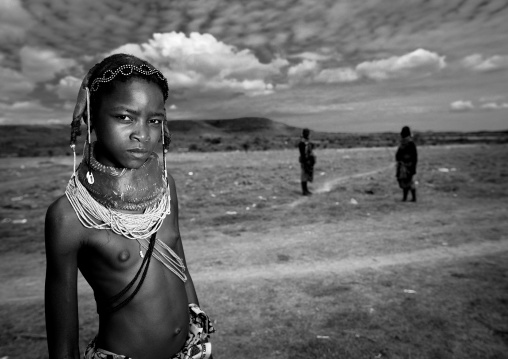 Mwila Girl With A Vikeka Necklace, Chibia Area, Angola