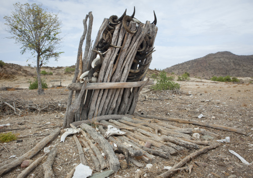 Mucubal Totems Made With Cattle Horns, Virie Area, Angola