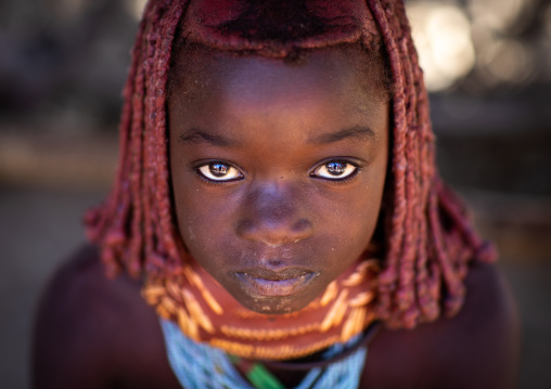 Mumuhuila tribe girl portrait, Huila Province, Chibia, Angola