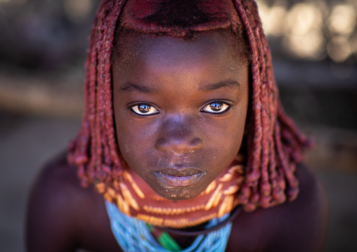 Mumuhuila tribe girl portrait, Huila Province, Chibia, Angola