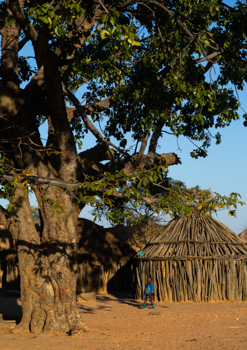 Mumuhuila girl in a traditional village, Huila Province, Chibia, Angola