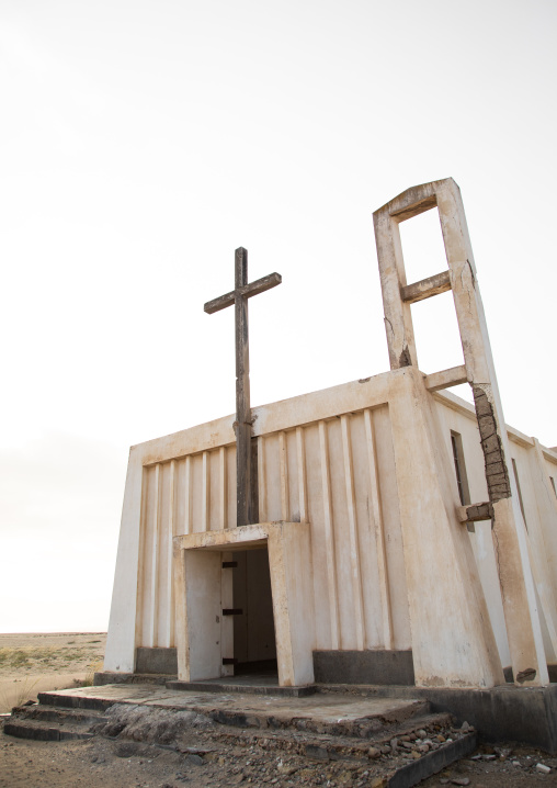 Abandoned church from the portuguese colonial times, Namibe Province, Tomboa, Angola