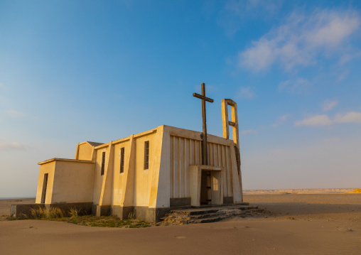 Abandoned church from the portuguese colonial times, Namibe Province, Tomboa, Angola