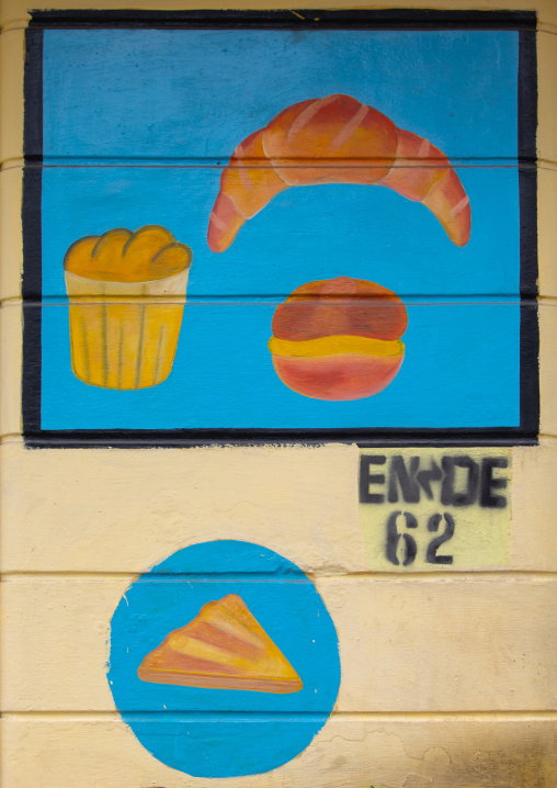 Bakery mural painting advertisement, Namibe Province, Namibe, Angola