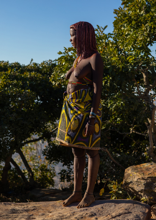 Portrait of a mumuhuila tribe woman, Huila Province, Lubango, Angola