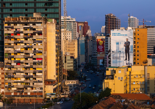 Buildings along the Marginal promenade called avenida 4 de fevereiro, Luanda Province, Luanda, Angola